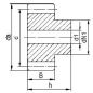 Preview: Zahnrad gerade verzahnt Modul M1 - 26 Zähne - Bohrung fi 6,35 mm