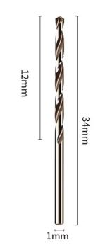 HSS Co5 - twist drill 1,0 mm made of cobalt alloy