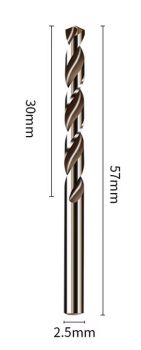 HSS Co5 - twist drill 2,5 mm for thread M3 - price for 1 piece