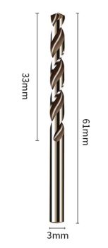 HSS Co5 - twist drill 3 mm made of cobalt alloy