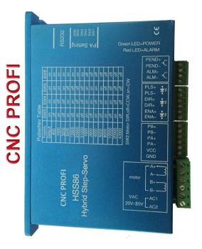 Servo stepper motor control - output stage for 1 axis - 8 A 80VAC, HSS86, PC-NC
