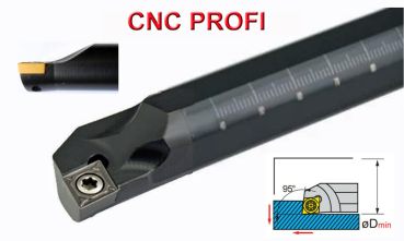 Boring bar-Rotary steel - SCLCR09 S16Q - Clamping holder fi16 mm Right - insert plate holder