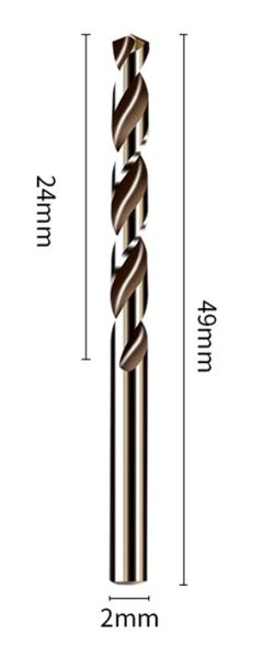 HSS Co5 - twist drill 2 mm made of cobalt alloy