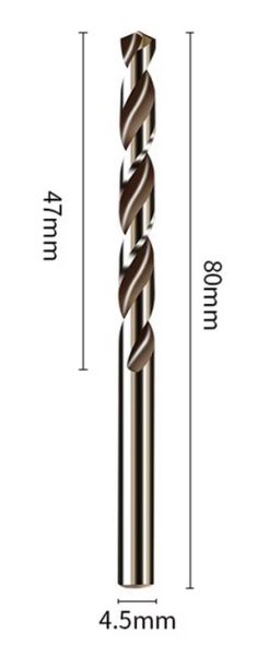 HSS Co5 - twist drill 4,5 mm made of cobalt alloy