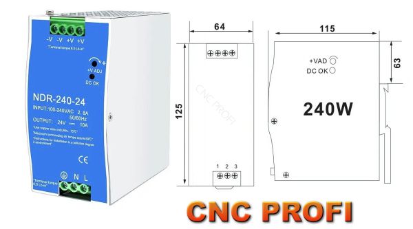 DIN-rail-Switching power supply 240 W 24 V 10 A